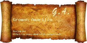 Gromen Amarilla névjegykártya